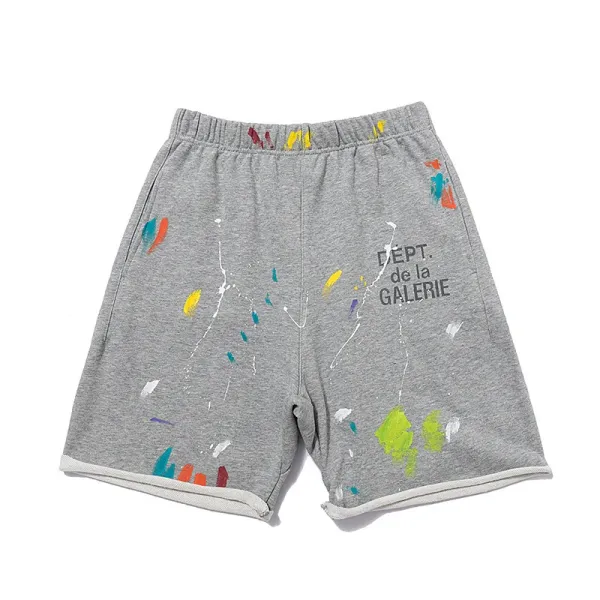Gallery Dept Paint Splatter Shorts Gray - 1