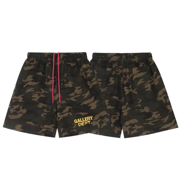 Gallery Dept Camo Print Drawstring Shorts - 1