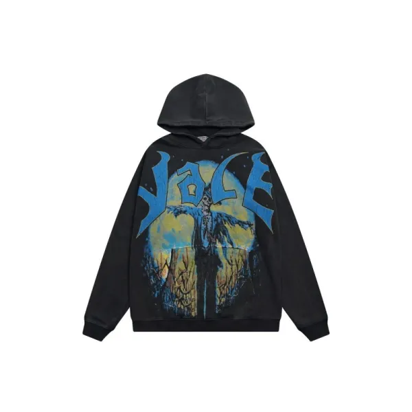 Design Yace Graphic Hoodie Black - 1