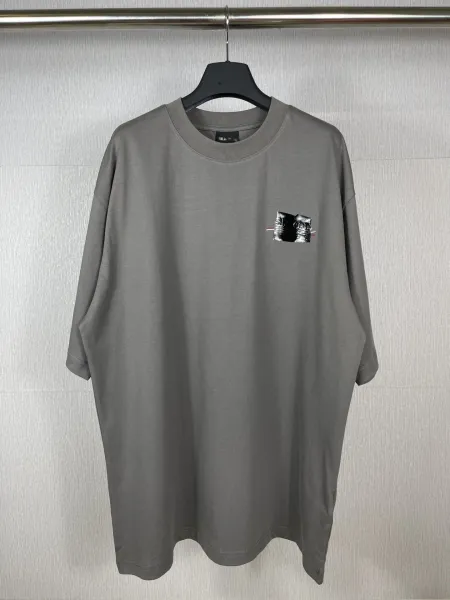 Design Oversized Graphic Tee Gray T-Shirt - 1