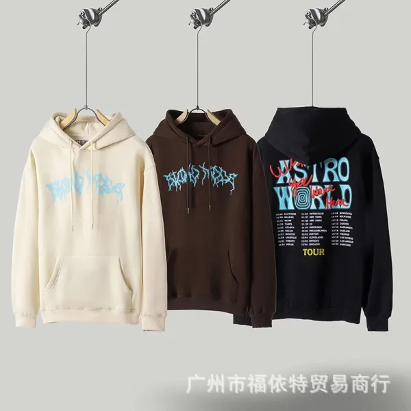 Design Graphic Print Brown Hoodie - 33