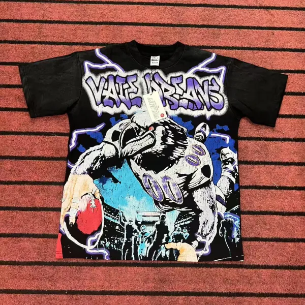 Design Valley Dreams Graphic Print Black T-Shirt T-Shirts - 1