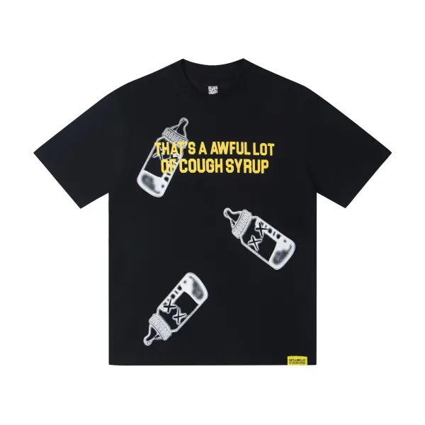 Design 'That's A Awful Lot Of Sex!' Graphic Print Black T-Shirt - 8