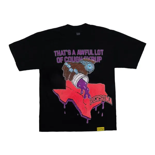 Design Persona That's A Awful Lot Of Cough Syrup Black T-Shirt T-Shirts - 1