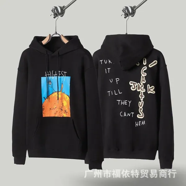 Design Graphic Print Brown Hoodie - 22