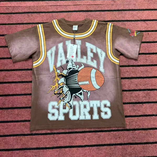 Design Valley Sports Graphic Jersey Brown T-Shirt T-Shirts - 1