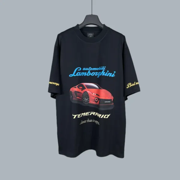 Design Lamborghini Temerario Graphic T-Shirt Black T-Shirts - 1