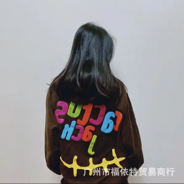 Design Graphic Print Brown Hoodie - 7