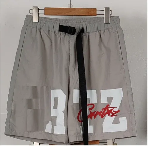 Design Color-Block Panel Shorts Gray White Black - 26