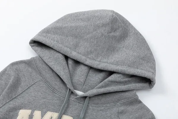 Ami Paris College Sweatshirt Gray Hoodie - 19