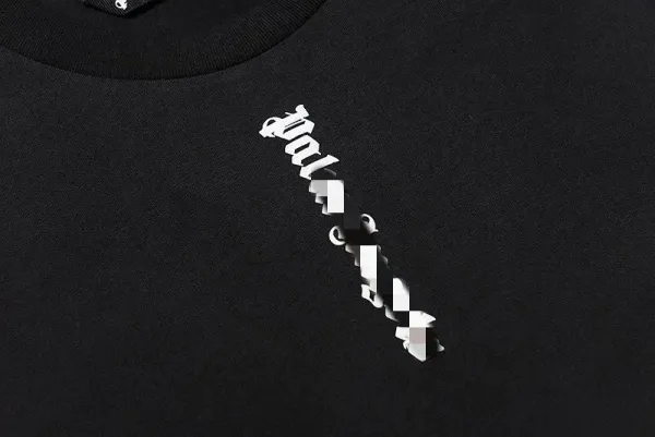 Palm Angels Gothic Script Logo T-Shirt Sage Green - 6