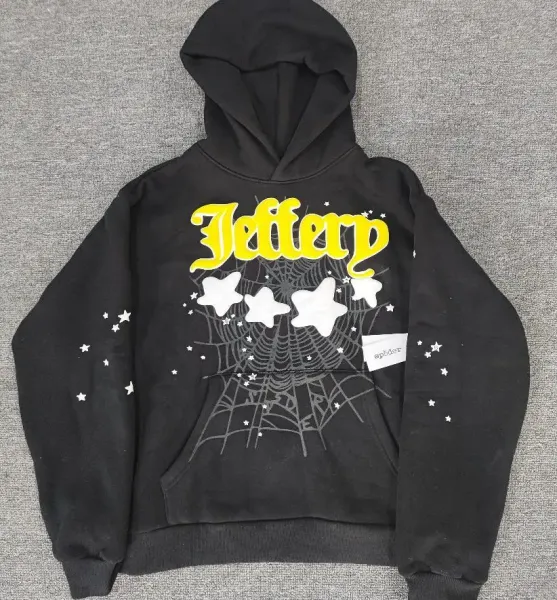 Spider! Spider Web Graphic Hoodie Black - 14