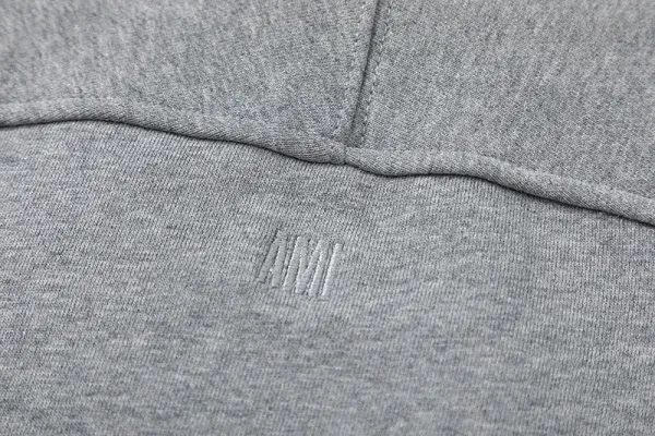 Ami Paris College Sweatshirt Gray Hoodie - 25