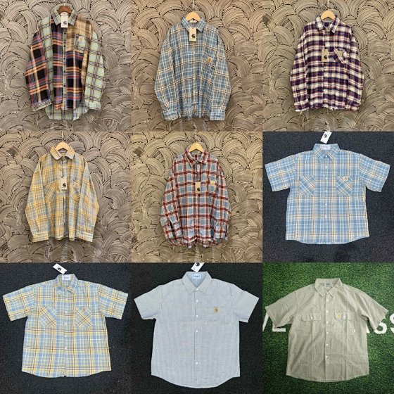 Heavyweight Plaid Raw Hem Shirt