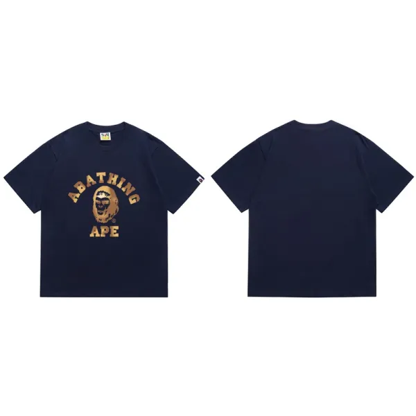A Bathing Ape Arch Logo T-Shirt Navy - 1