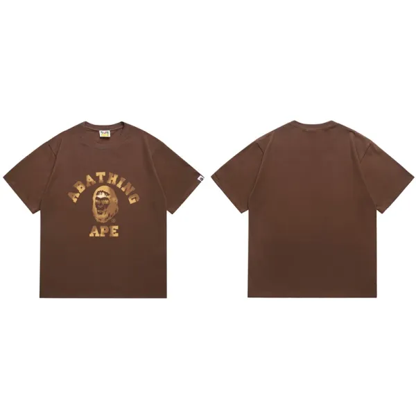 A Bathing Ape Arch Logo T-Shirt Brown - 1