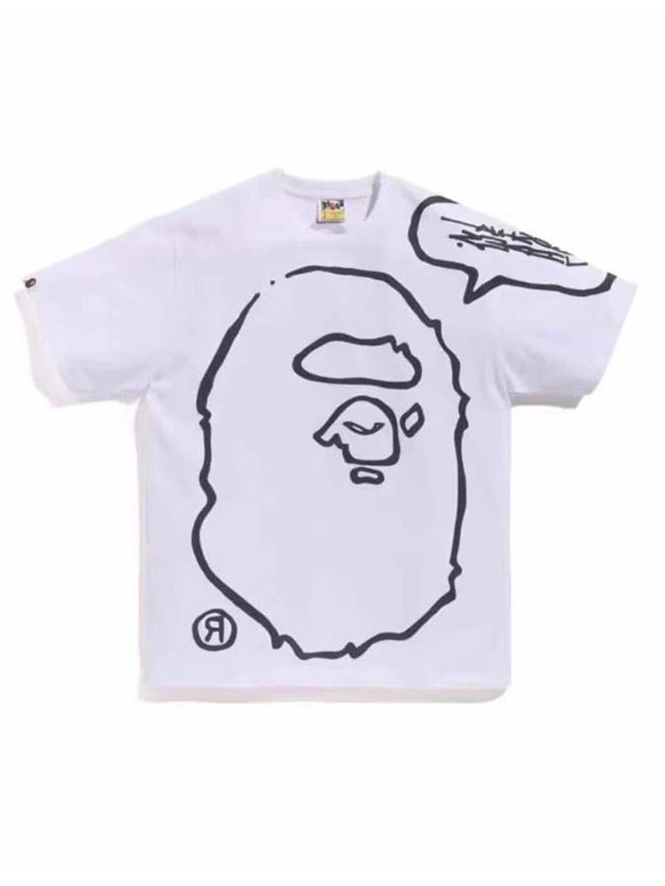 猿人头鲨鱼短袖T恤