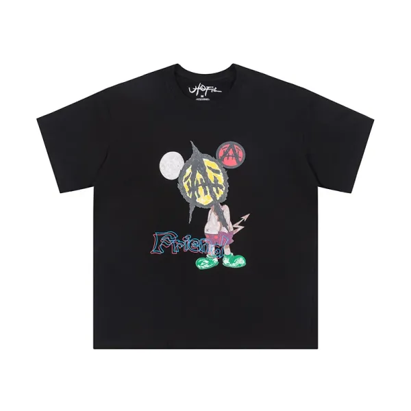Off-White Friend Graphic Print Black T-Shirt - 1