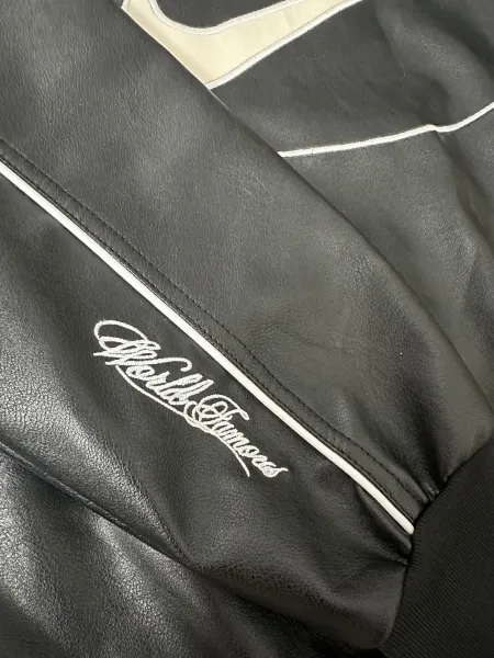 Supreme x Nike Pixel Swoosh Leather Bomber Jacket Black - 17