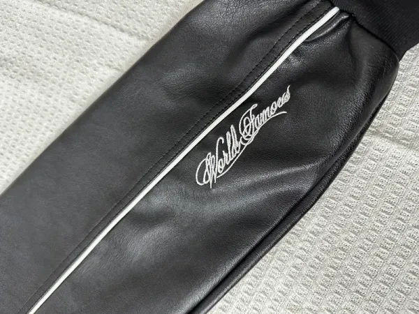 Supreme x Nike Pixel Swoosh Leather Bomber Jacket Black - 22