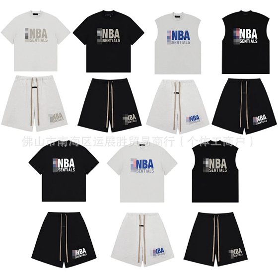 Co-branded NBA All-Star Casual Athletic Short Sleeve Shorts Sweatpants T-Shirt