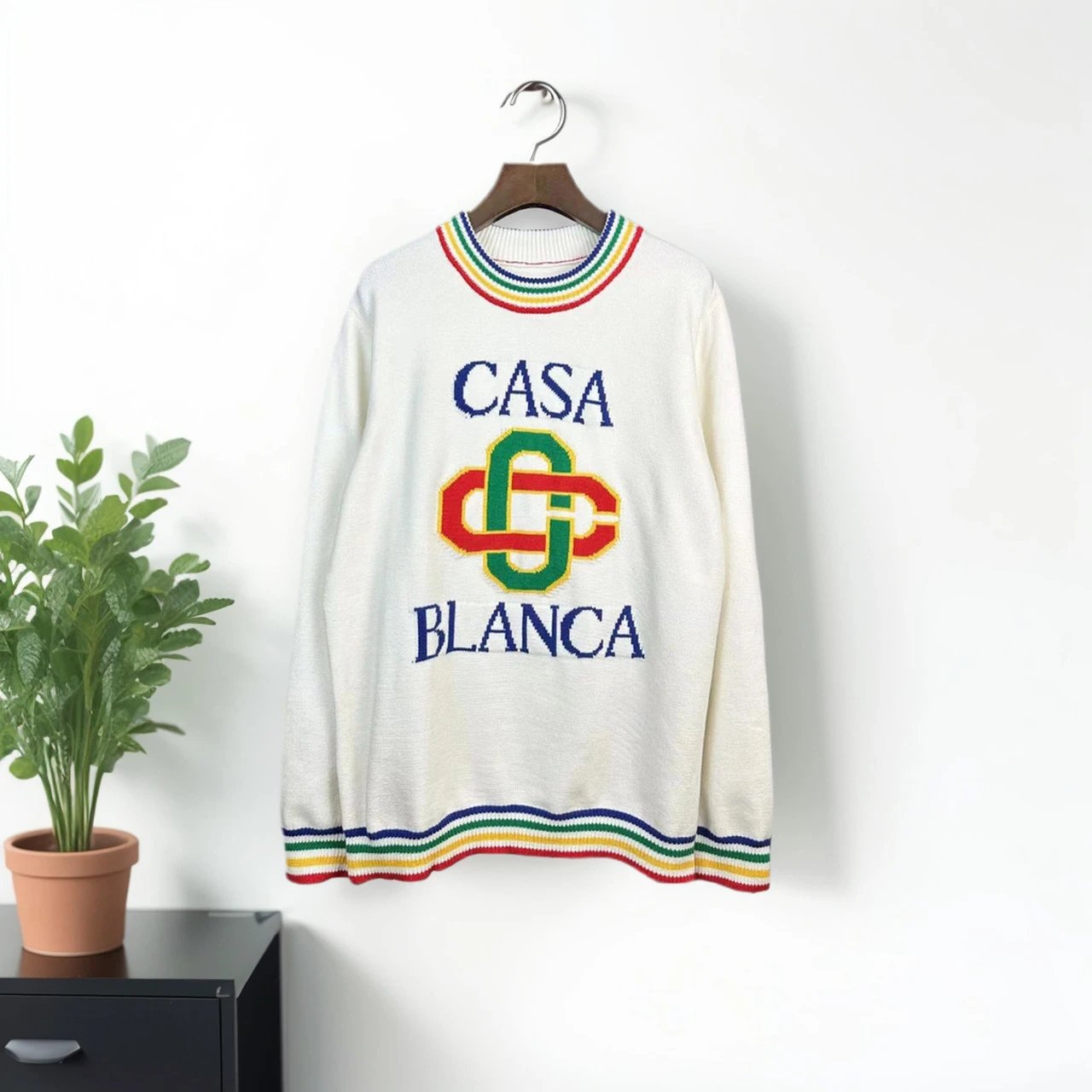 Design Knit Polo Sweater Black - 26
