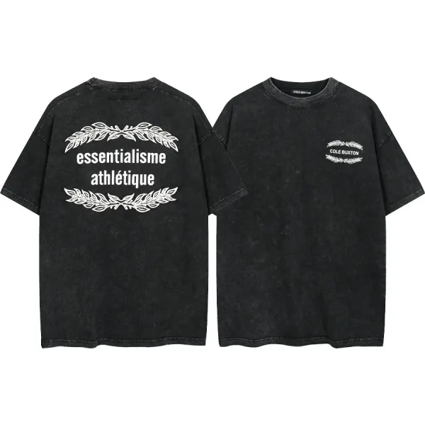 Cole Buxton Essentialisme Athlétique Washed Black T-Shirt - 1