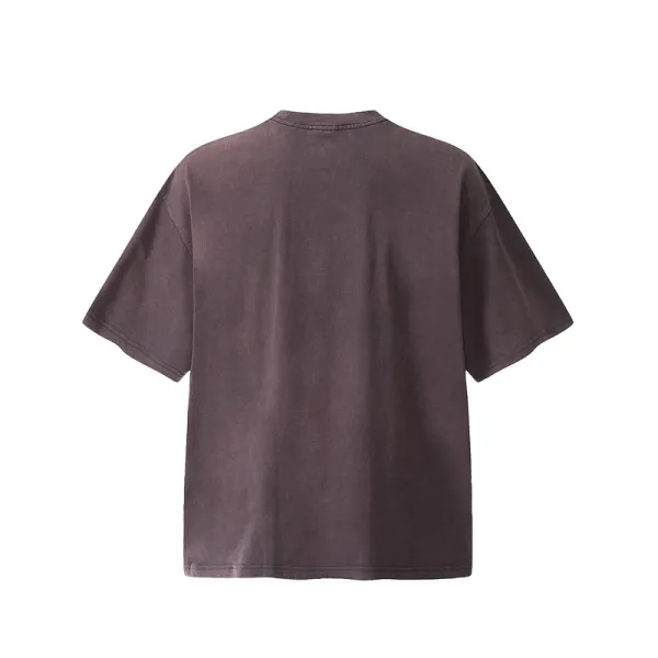 Design Angel Statues Print Oversized T-Shirt Black - 12