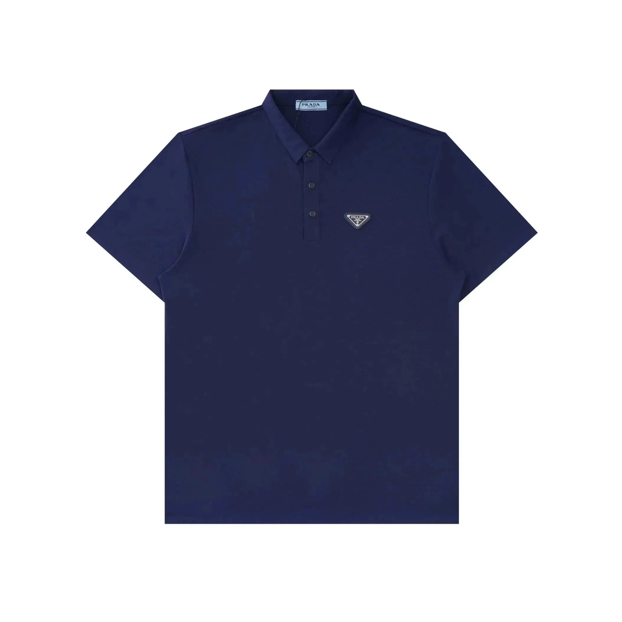Prada Shirts Short-Sleeve Polo Shirt with Triangle Logo Patch image 13