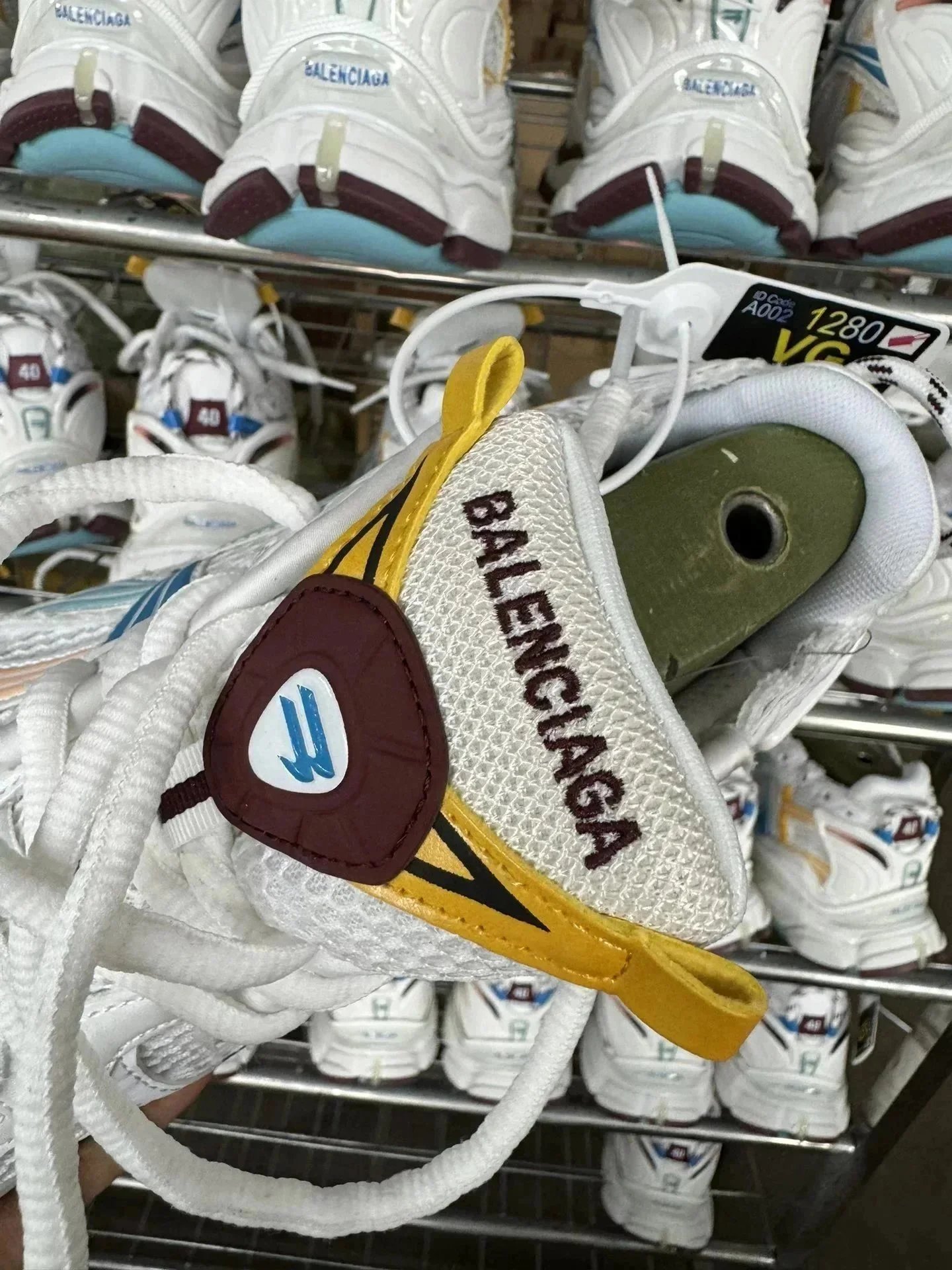 Balenciaga x Asics Runner White Orange Sneakers - 5