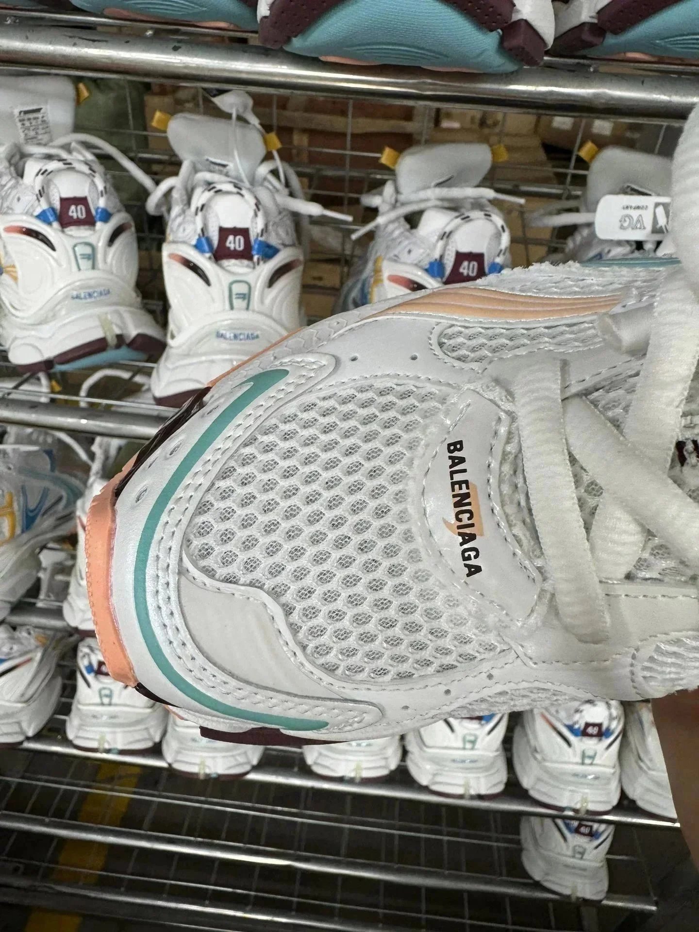 Balenciaga x Asics Runner White Orange Sneakers - 9