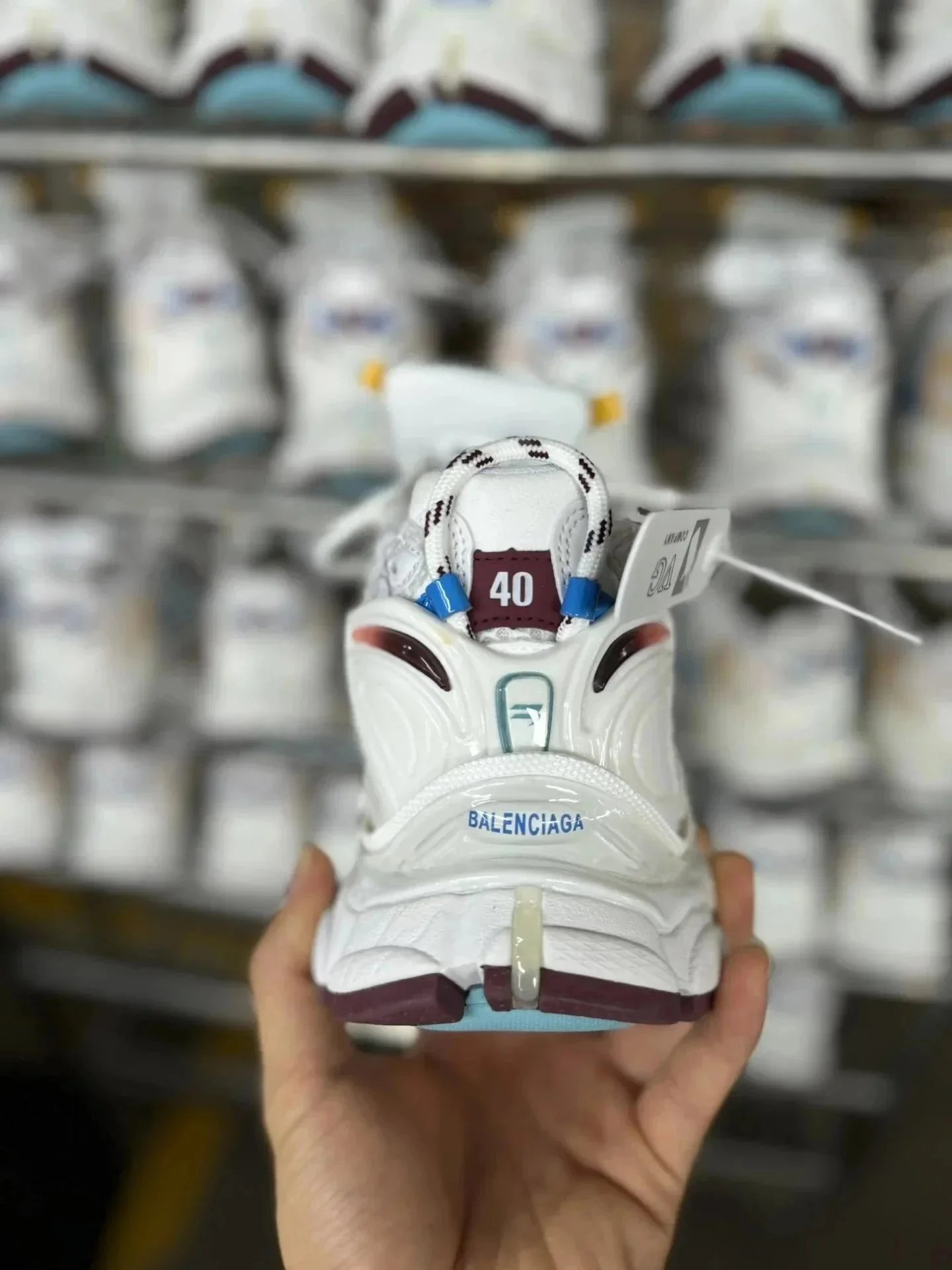 Balenciaga x Asics Runner White Orange Sneakers - 6