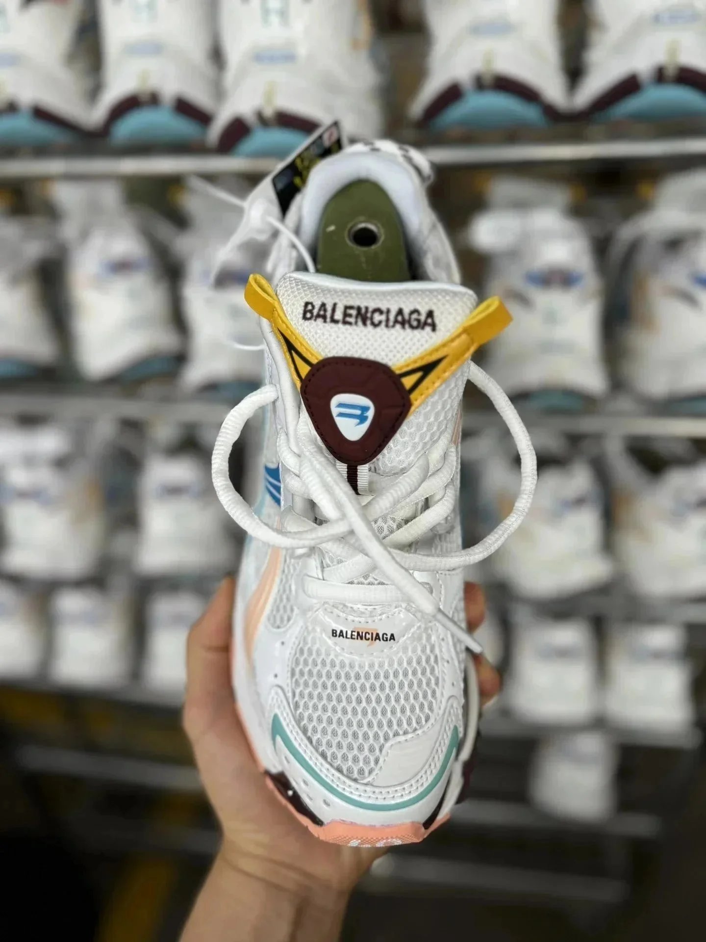 Balenciaga x Asics Runner White Orange Sneakers - 3