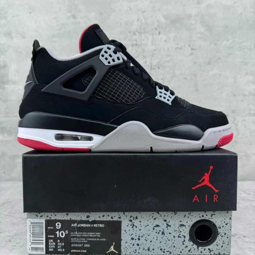 Air Jordan 4 Black Red 308497-060