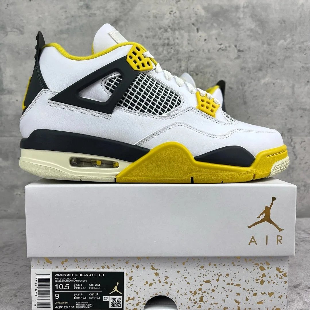 Air Jordan 4 White Yellow AQ9129-101