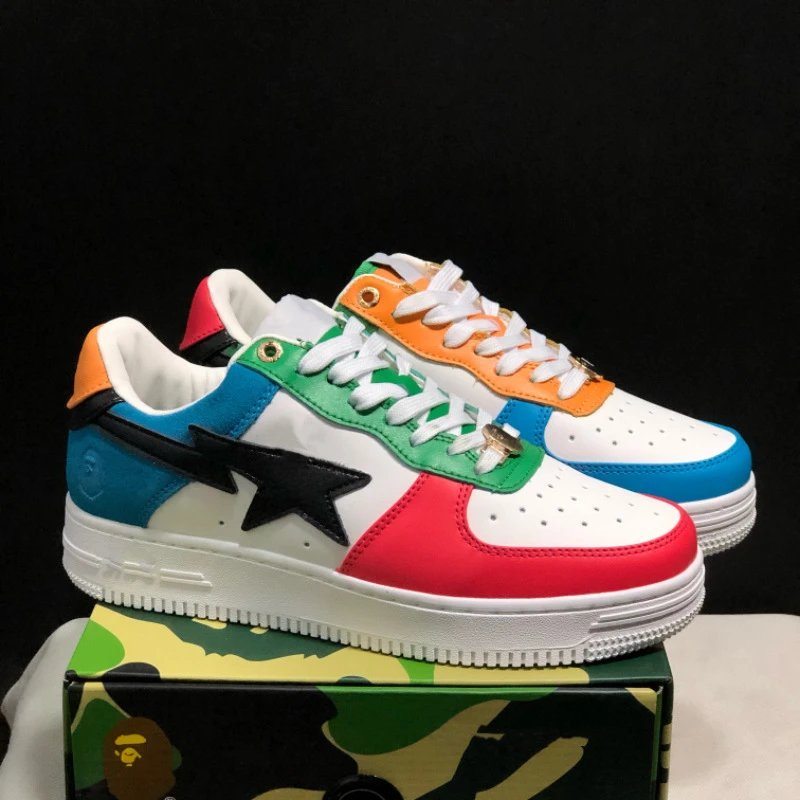 Ape head ape heightening skateboard shoes patent leather matte sneakers
