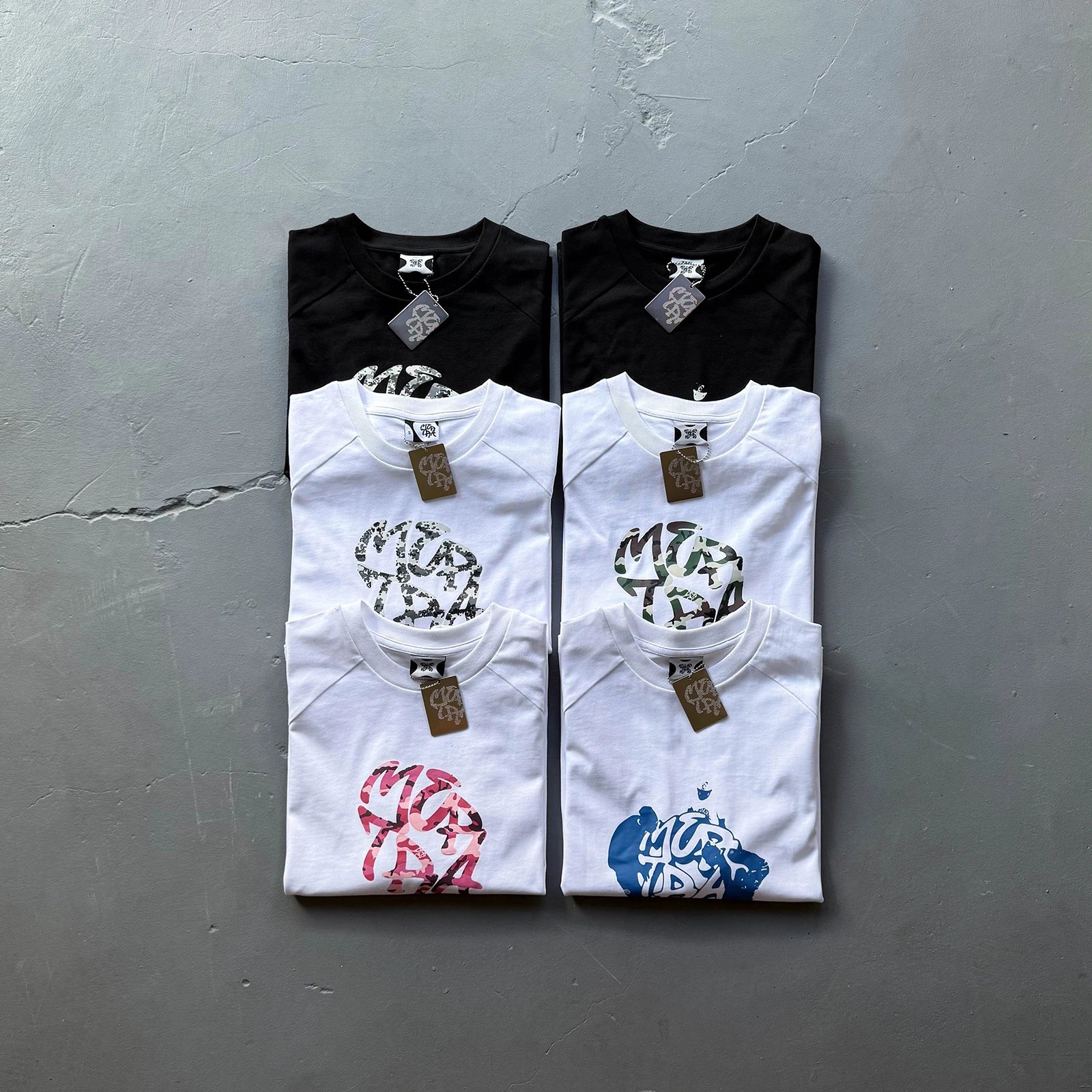 Niche camouflage heavy short-sleeved T-shirt printing for men and women