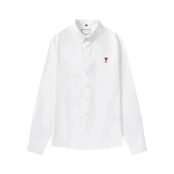 Comme des Garçons Play Heart Embroidered White Shirt - 1