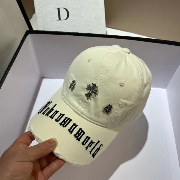 Chrome Hearts x Unknown World Brown Distressed Baseball Cap - 21