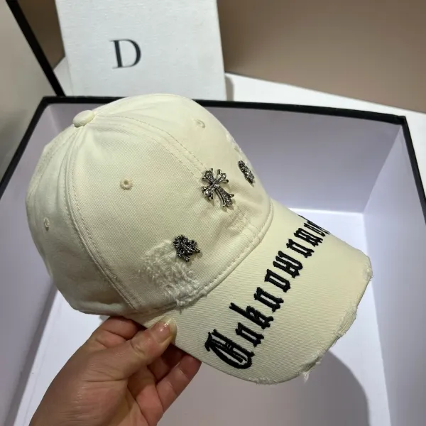 Chrome Hearts x Unknown World Brown Distressed Baseball Cap - 22