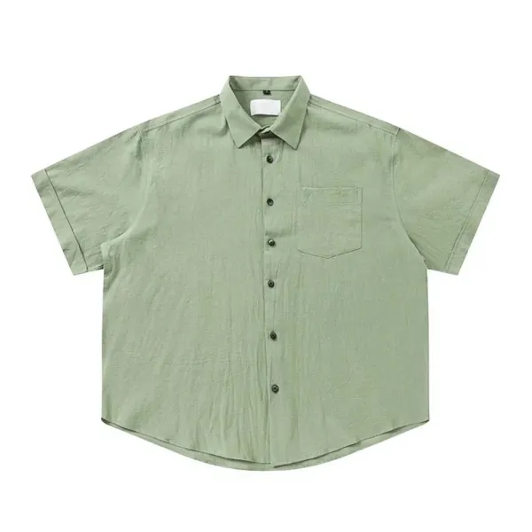 Design Oversized Short-Sleeve Shirt Sage Green - 1