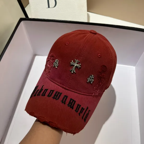 Chrome Hearts x Unknown World Brown Distressed Baseball Cap - 19