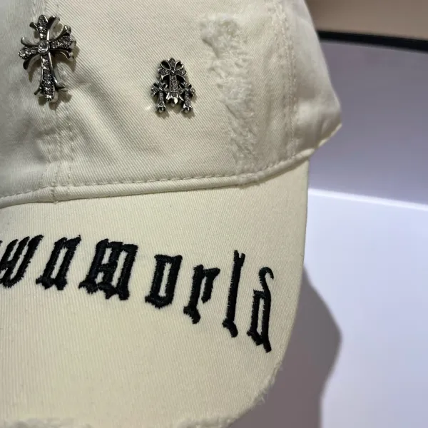 Chrome Hearts x Unknown World Brown Distressed Baseball Cap - 20