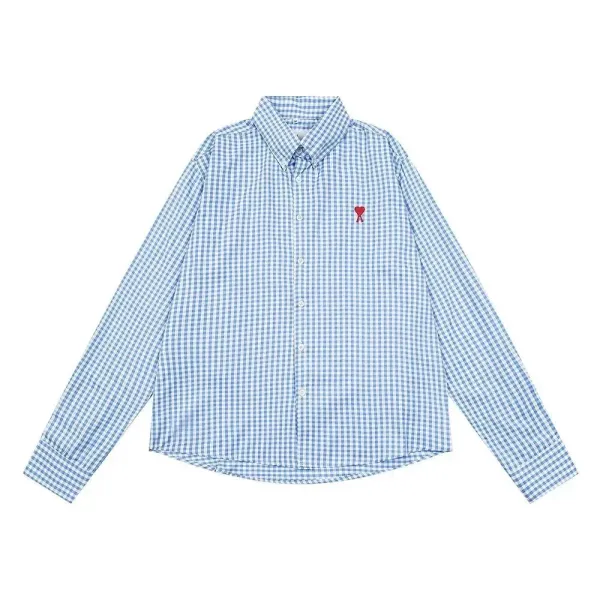 Comme des Garçons Play Gingham Shirt Blue - 1