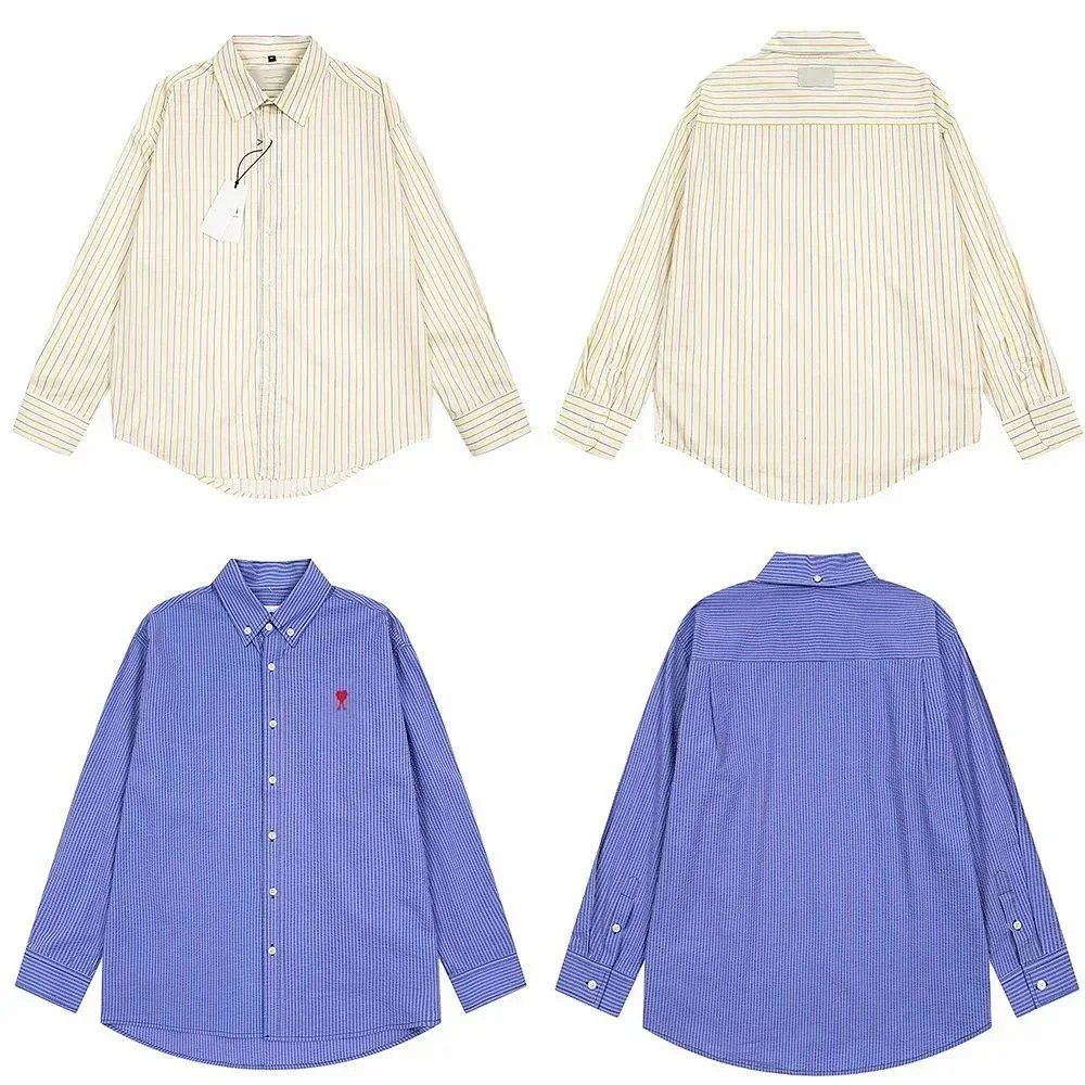 AMI Paris Classic Button-Down Shirt Beige product detail 6 in Litbuy spreadsheet finds