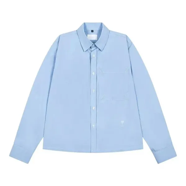 Design Light Blue Classic Button-Down Shirt - 1