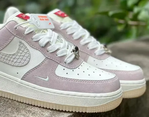 Nike Air Force 1 Low Dusty Pink and White Sneakers - 1