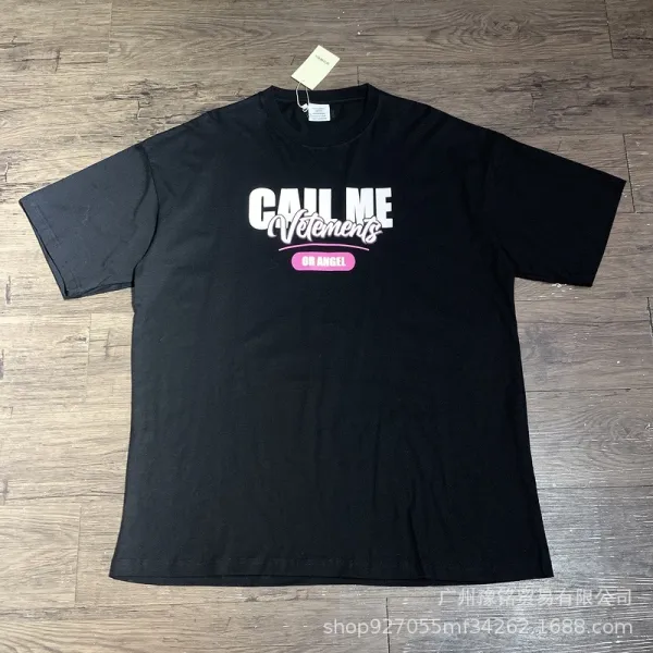Vetements Call Me Or Angel Black T-Shirt - 1