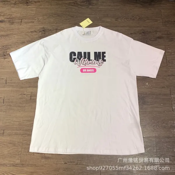 Vetements x Unknown Collaboration Call Me Or Angel White T-Shirt - 1