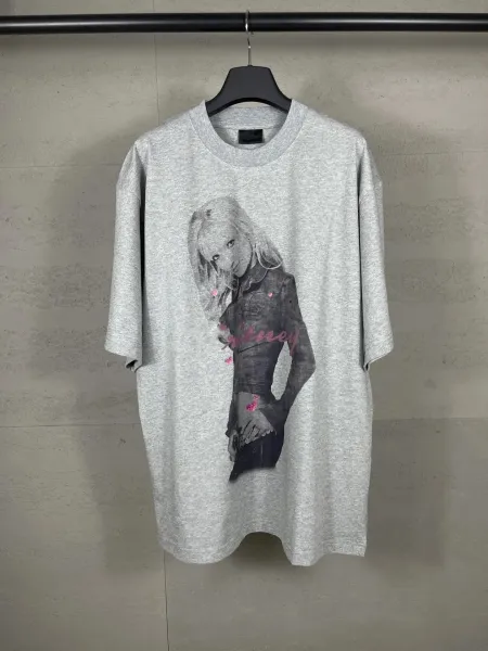 Design Britney Spears Graphic Print Black Oversized T-Shirt T-Shirts - 7